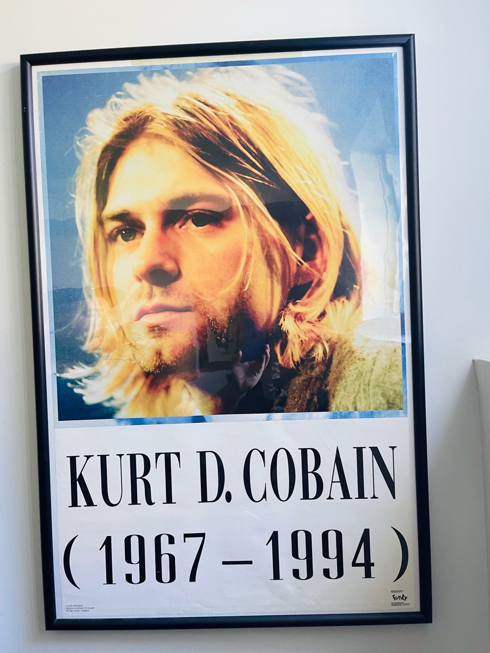 Rare Vintage Nirvana Kurt D. Cobain 1967-1994 Poster